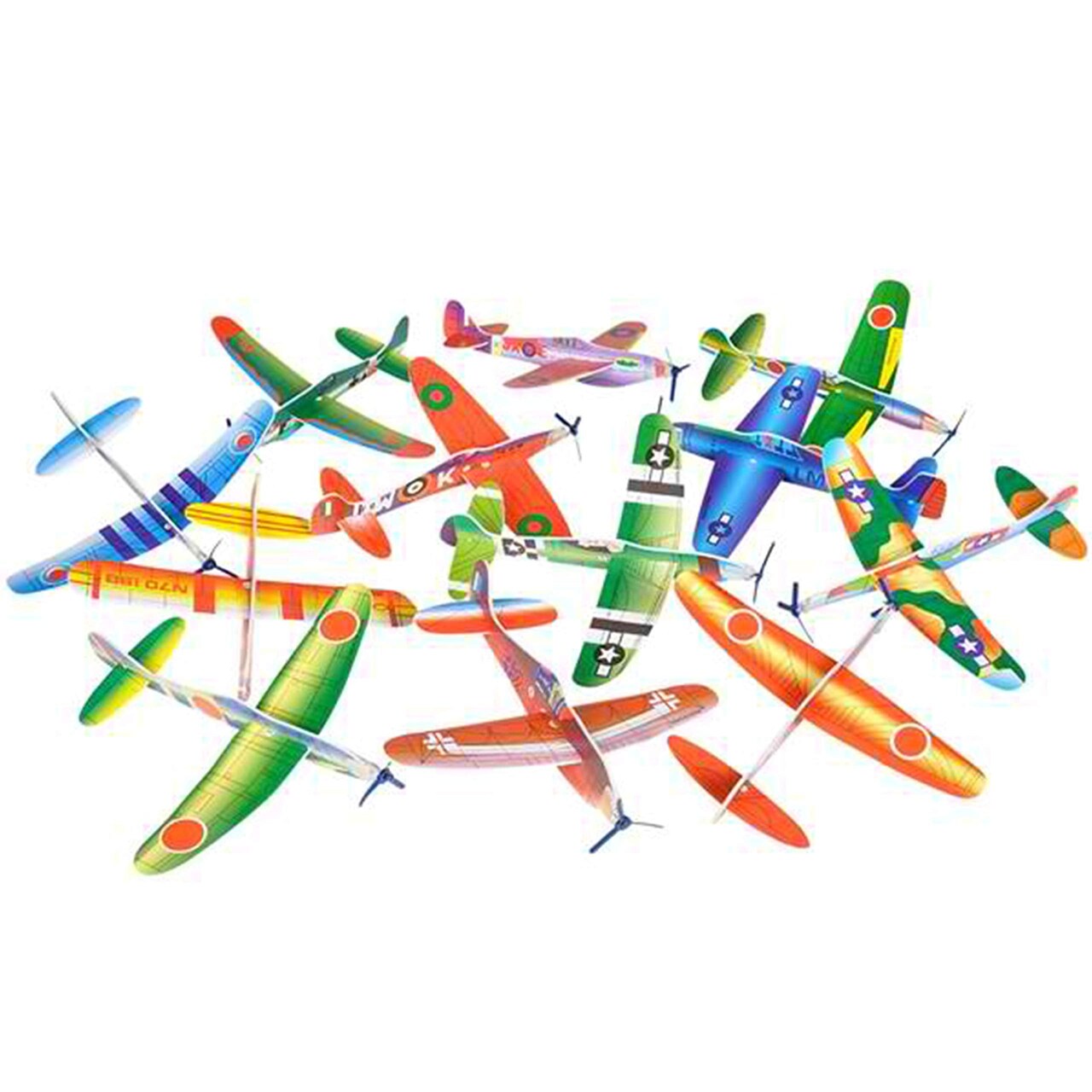 Big Mo's Toys 12 Pack 8 Inch Glider Planes - Birthday Party Favor Plane, Great Prize, Handout Glider, Flying Models, One Dozen